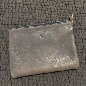 Gray Leather Pouch